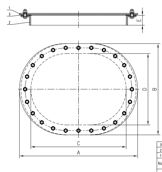 Copertura del portello multiful a bullone a prova di polvere