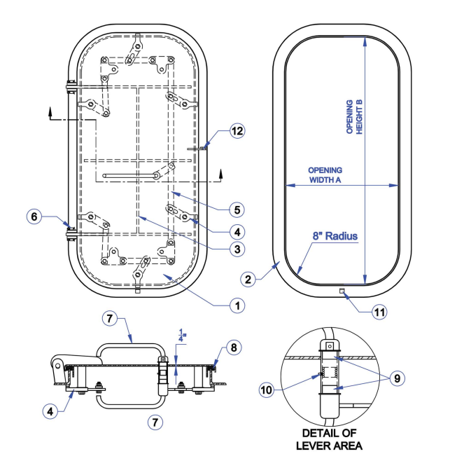 Porta resistente alle intemperie resistente al vento per i viaggi in mare