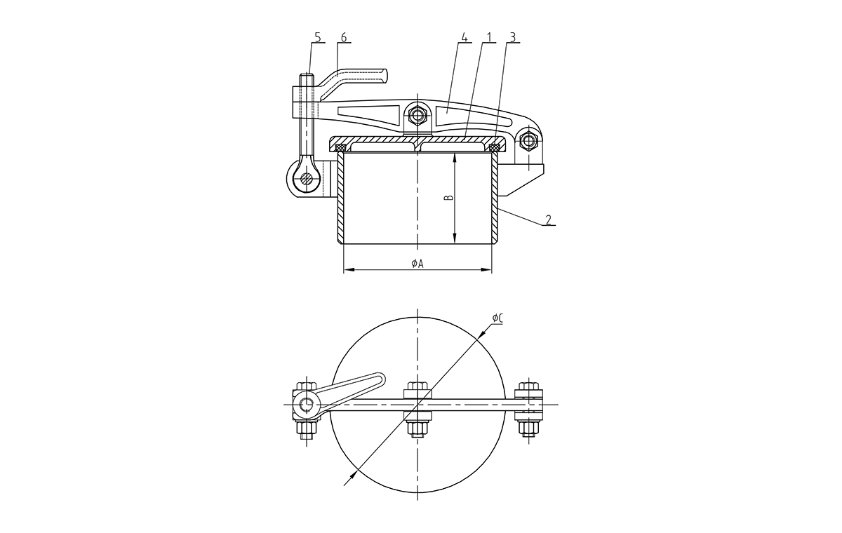 DF-144 5 Dog Ullage Hatch