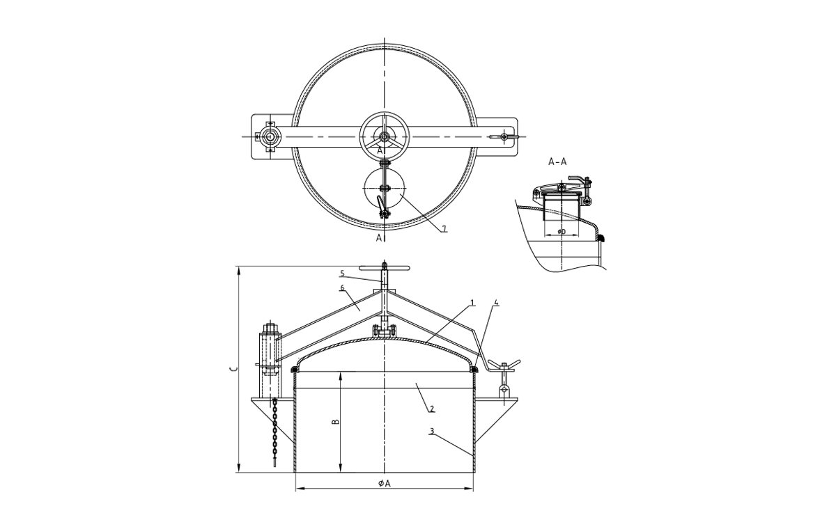 DF-450-3026/3624/4224 Dome di espansione a tenuta stagna rialzata